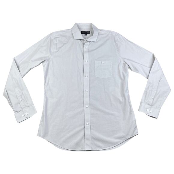 Thomas Payne London Button Down Mens LS Light Gray Size L EUC - Picture 2 of 7